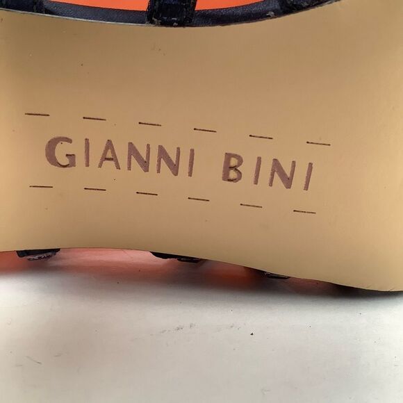 Gianni Bini Crystal Navy Blue Rhinestone Sandal Heels Women's Shoes Sz 7.5 - Picture 11 of 11